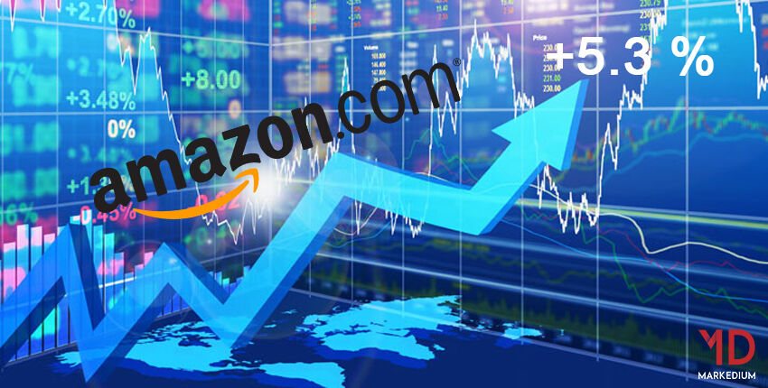 Amazon stock jumped 5.3 percent
