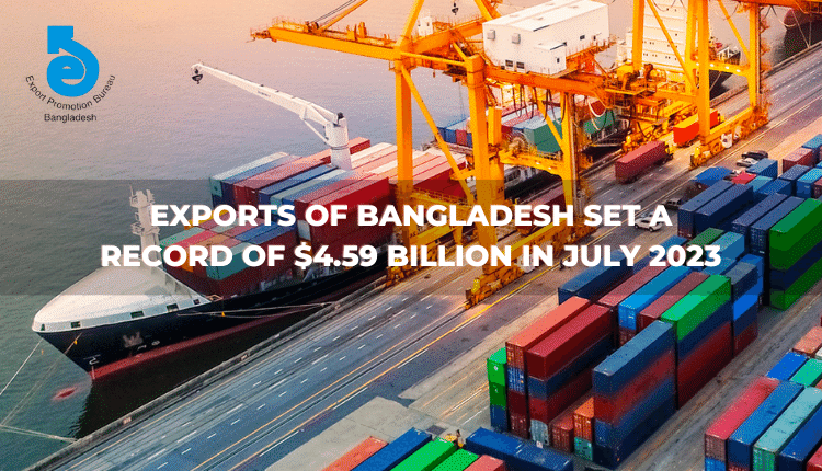 Exports of Bangladesh set a record of 4.59 billion in July 2023