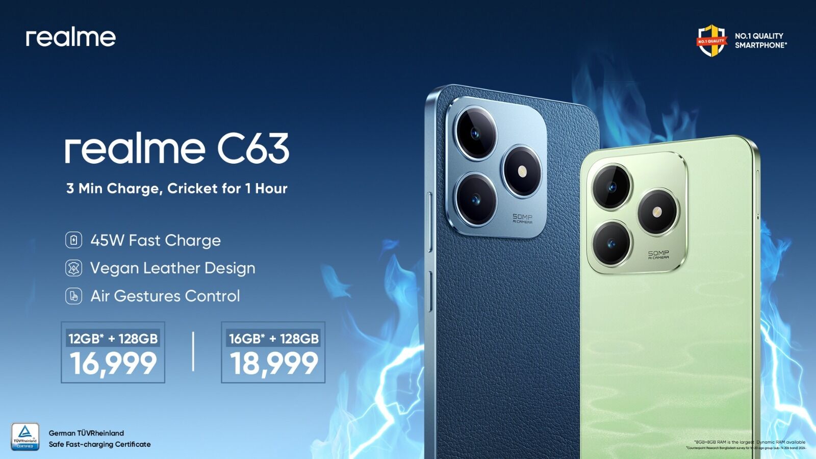 Realme Launches 45W Charging Equipped C63 With Leather-Back Design In The Segment-Markedium