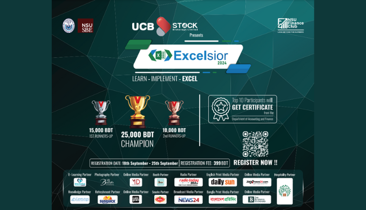 Excelsior 2024 by NSU Finance Club, Sponsored by UCB Stock Brokerage Limited, Begins-Markedium